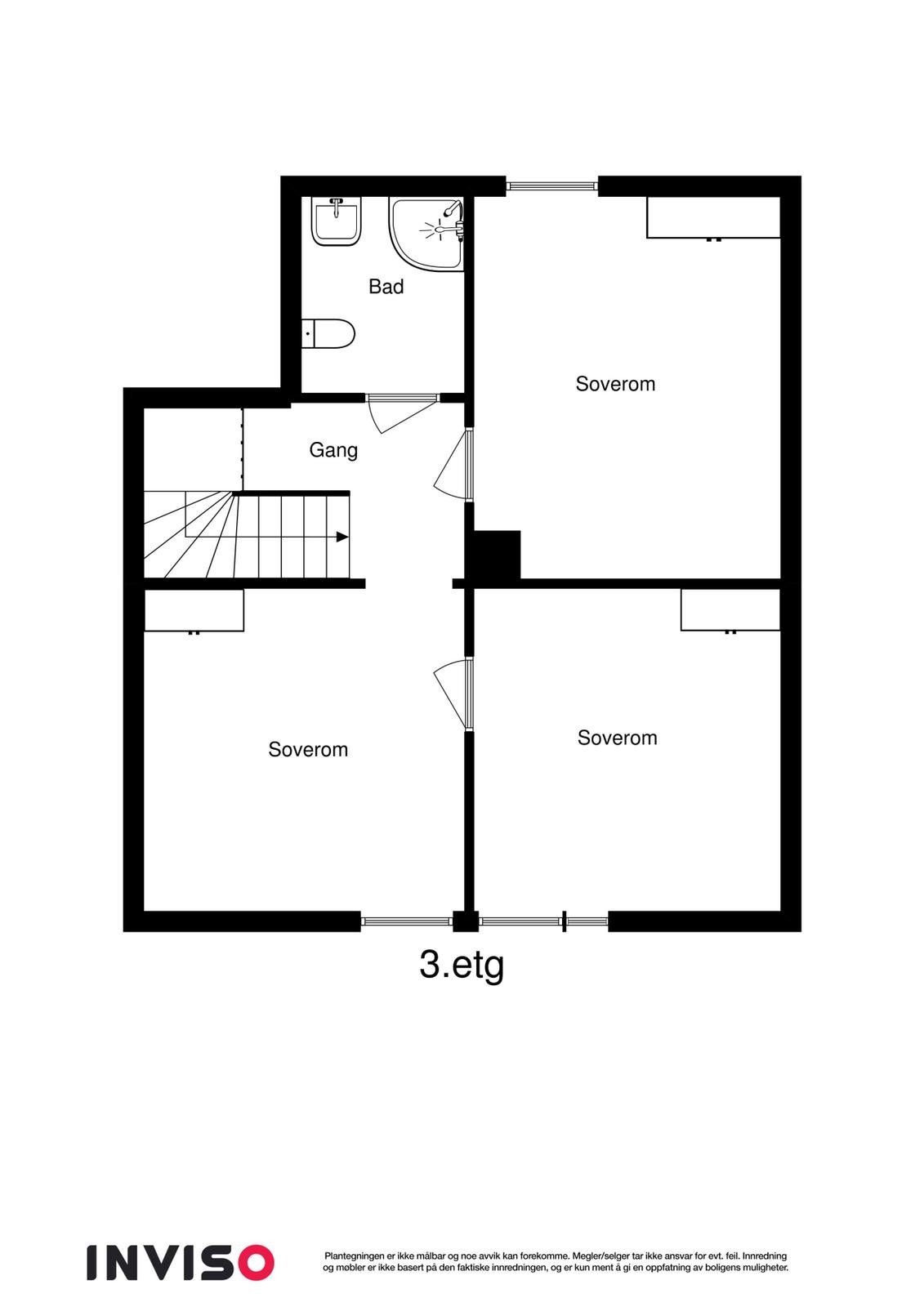 Planskisse 2. etasje - slik det benyttes i dag Galleribilde