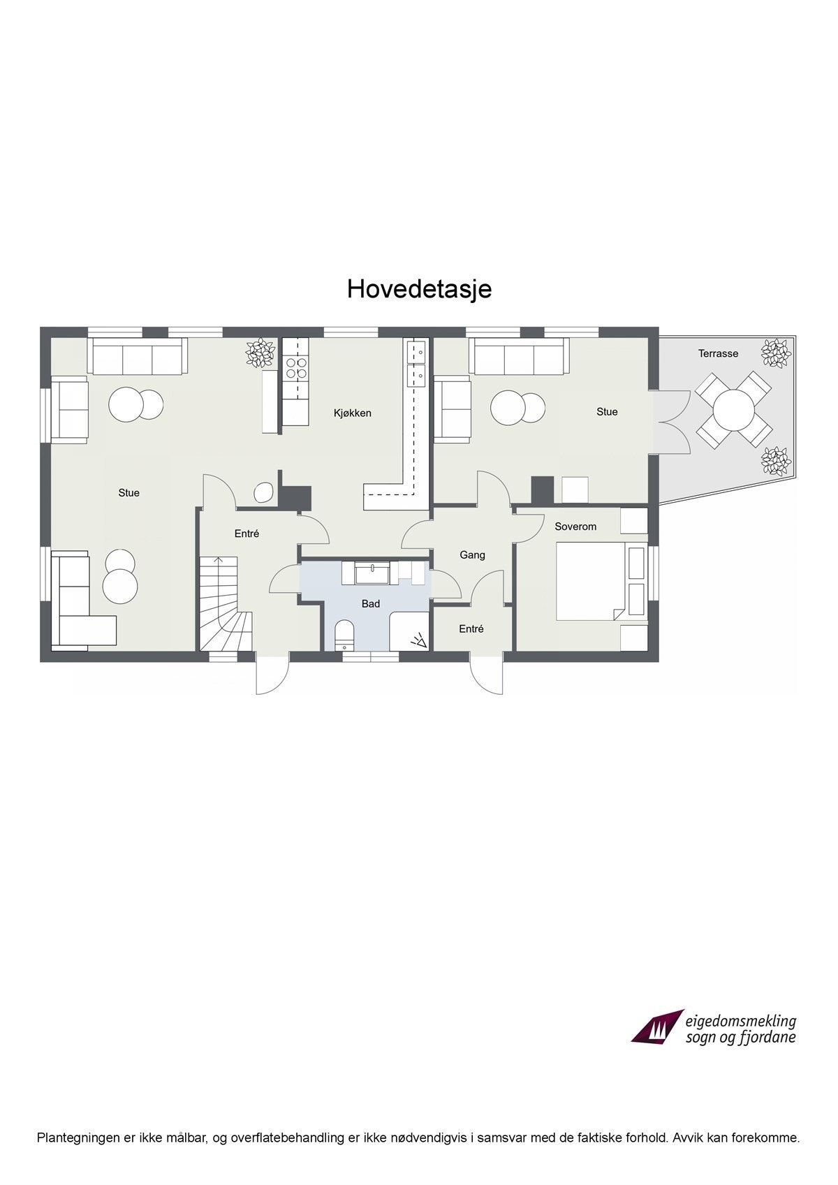 Planteikning hovudetasje Galleribilde