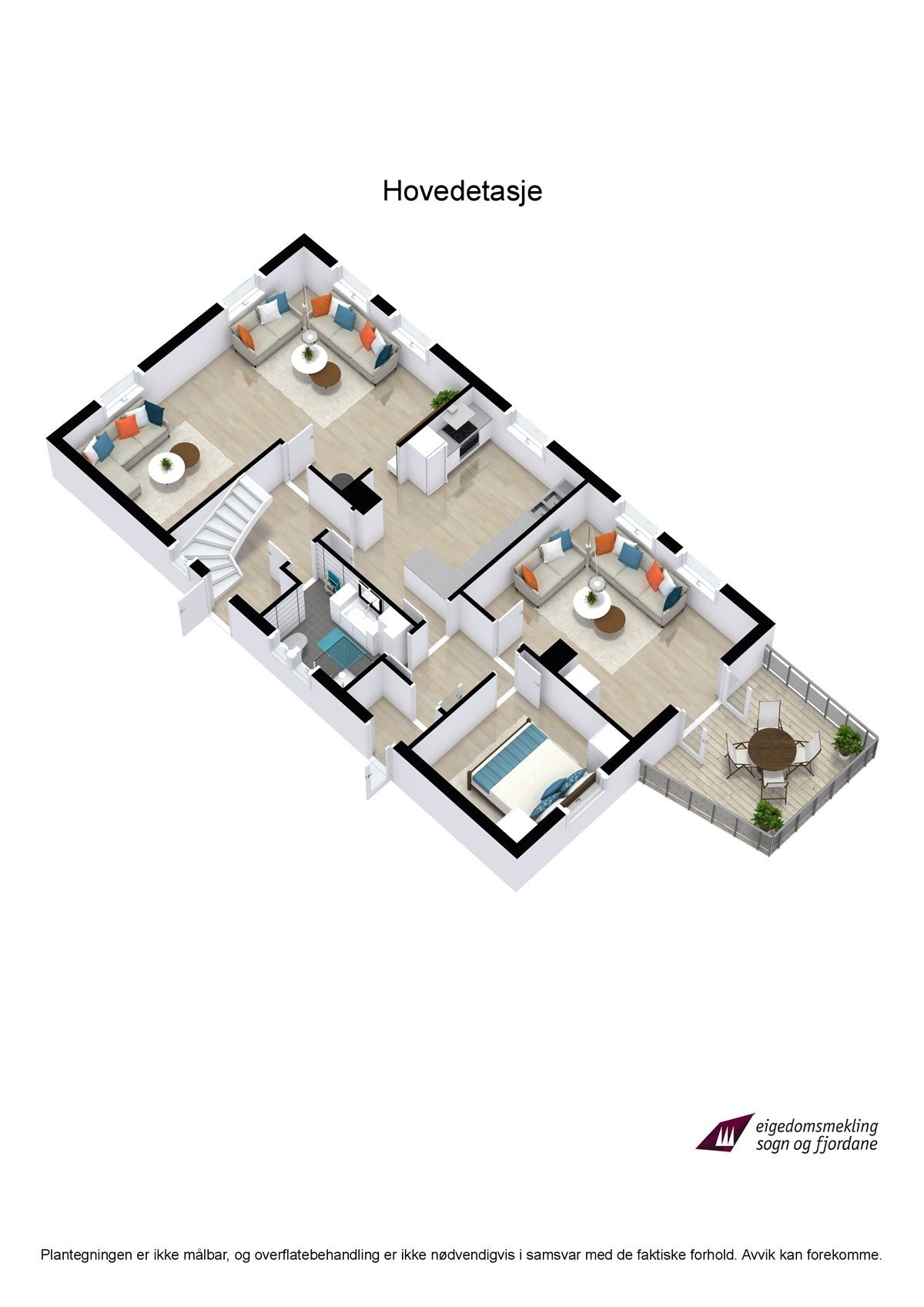 3D-Illustrasjon hovudetasje Galleribilde