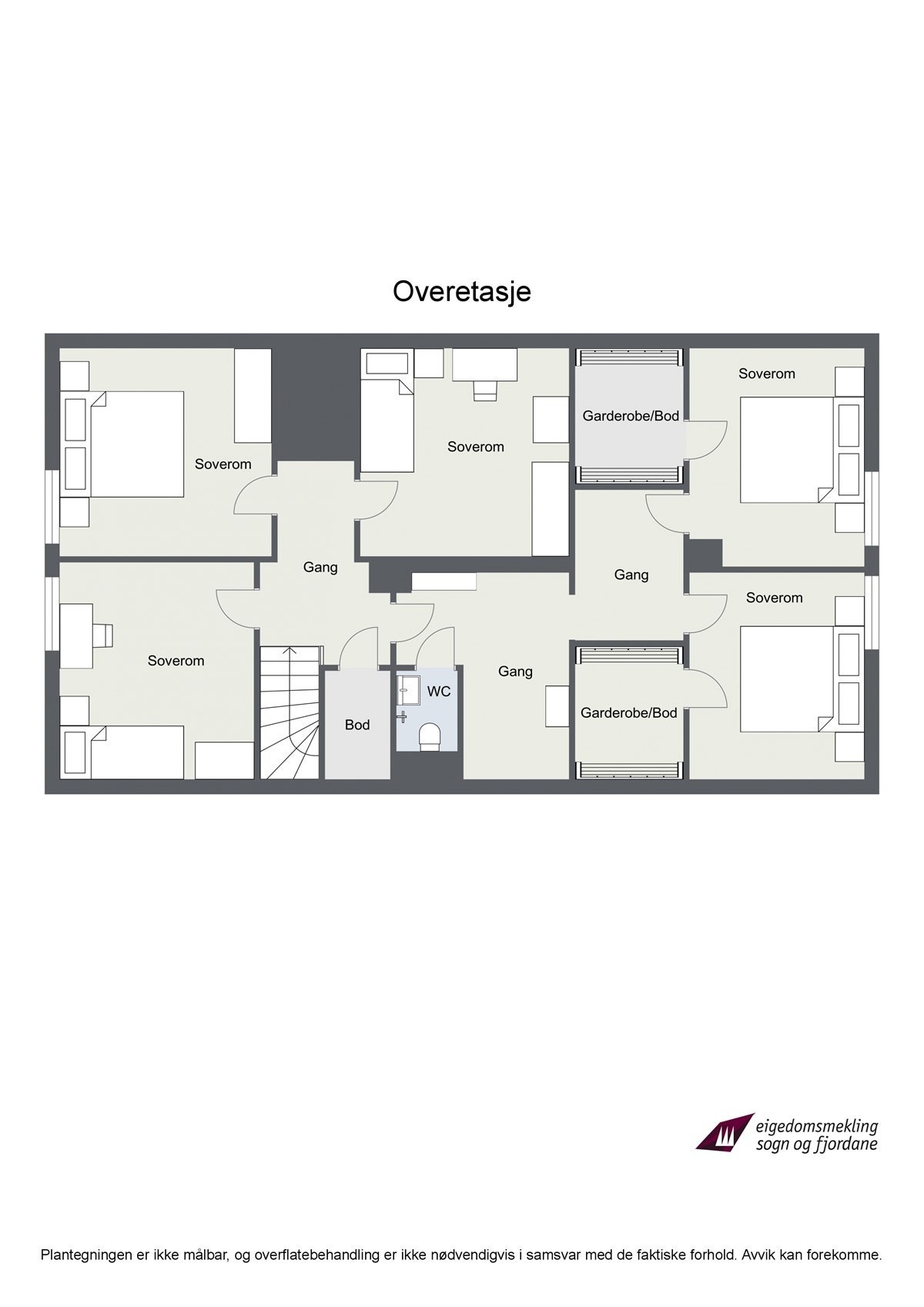 Planteikning loftsetasje Galleribilde