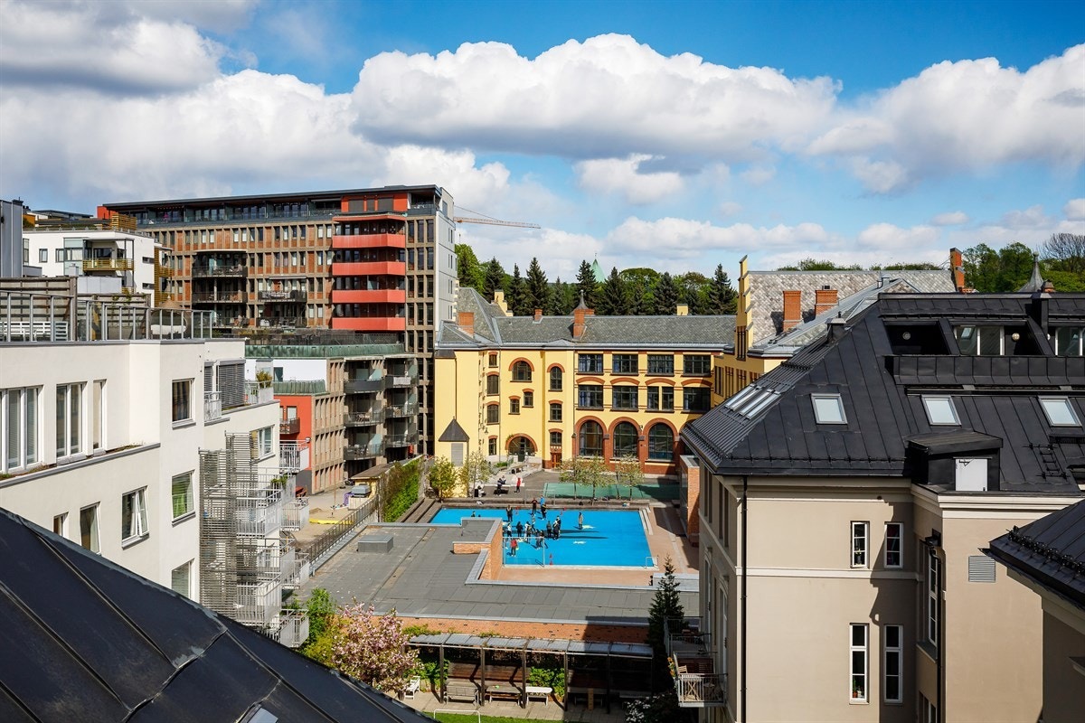Flott utsyn fra takterrassen Galleribilde