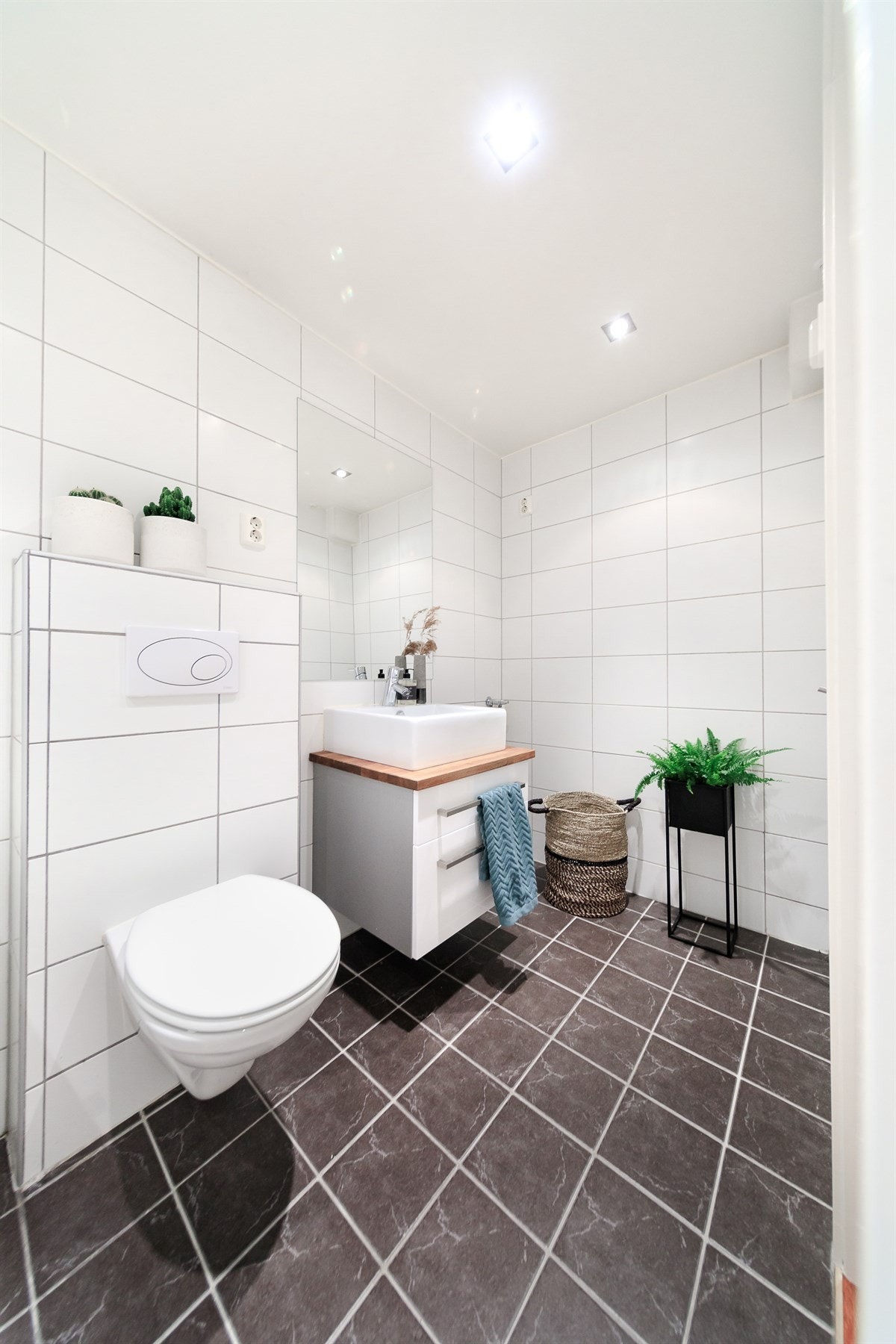 Opplegg for vaskemaskin på bad/wc Galleribilde