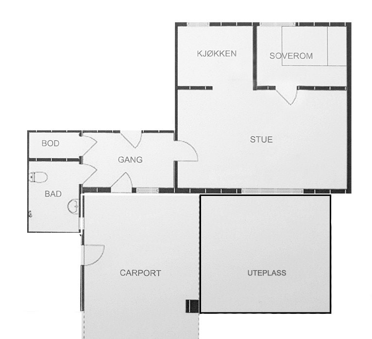 Planløsning leilighet Galleribilde