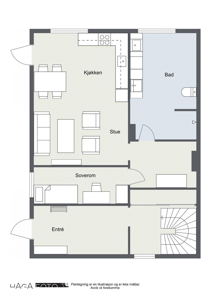 Floorplan letterhead - Klokkerveien 5 - Level 4 - 2D Floor Plan Galleribilde