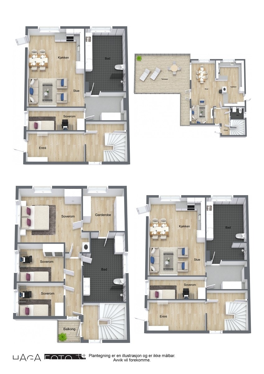 Project letterhead - Klokkerveien 5 - 3D Floor Plan Galleribilde