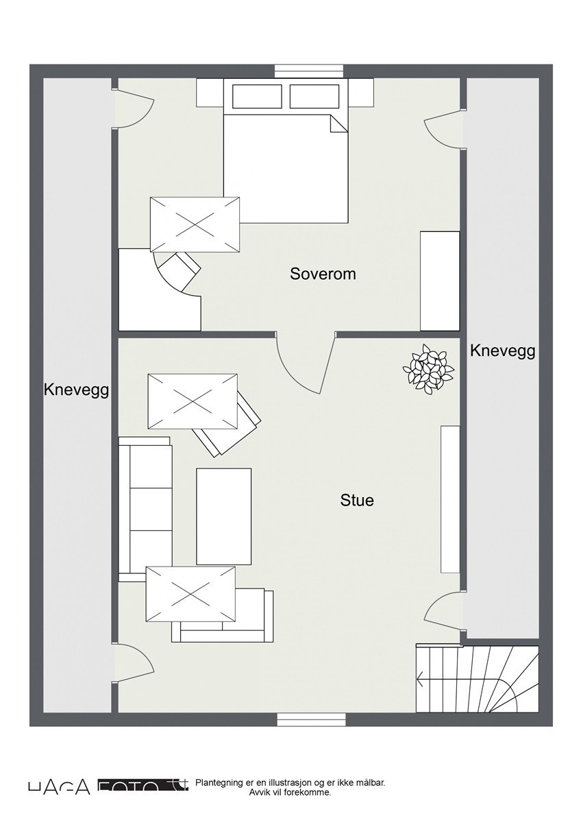 Floorplan letterhead - Klokkerveien 5 - Level 1 - 2D Floor Plan (1)(ny) Galleribilde