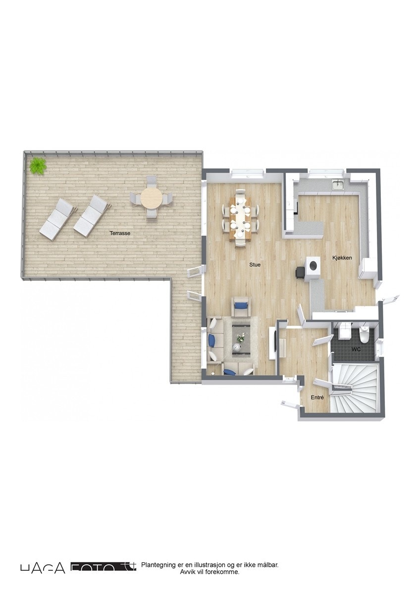 Floorplan letterhead - Klokkerveien 5 - Level 2 - 3D Floor Plan Galleribilde