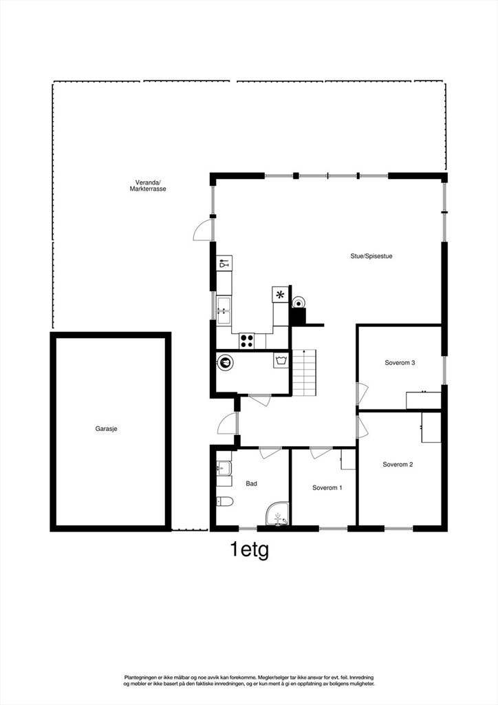 1. Etasje - 2D Plantegning Galleribilde