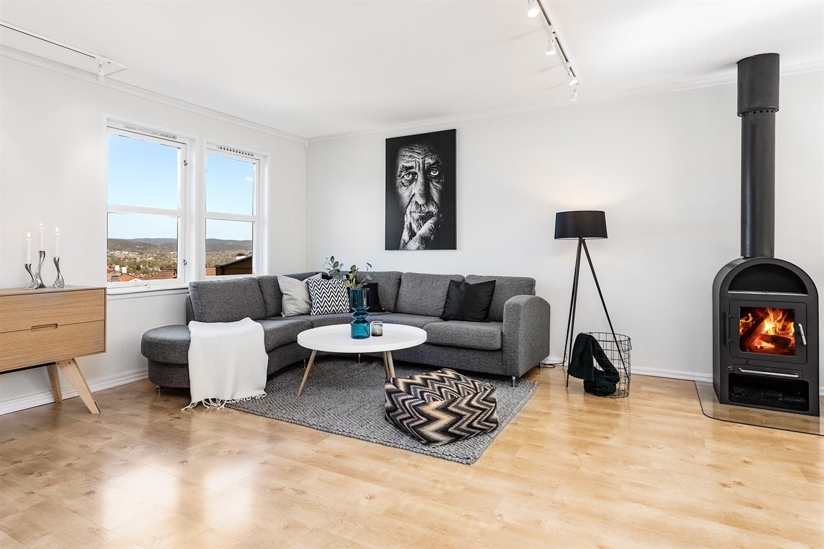 Her er det god plass til mye møblement som sofaløsninger, multimedia m.m. Galleribilde