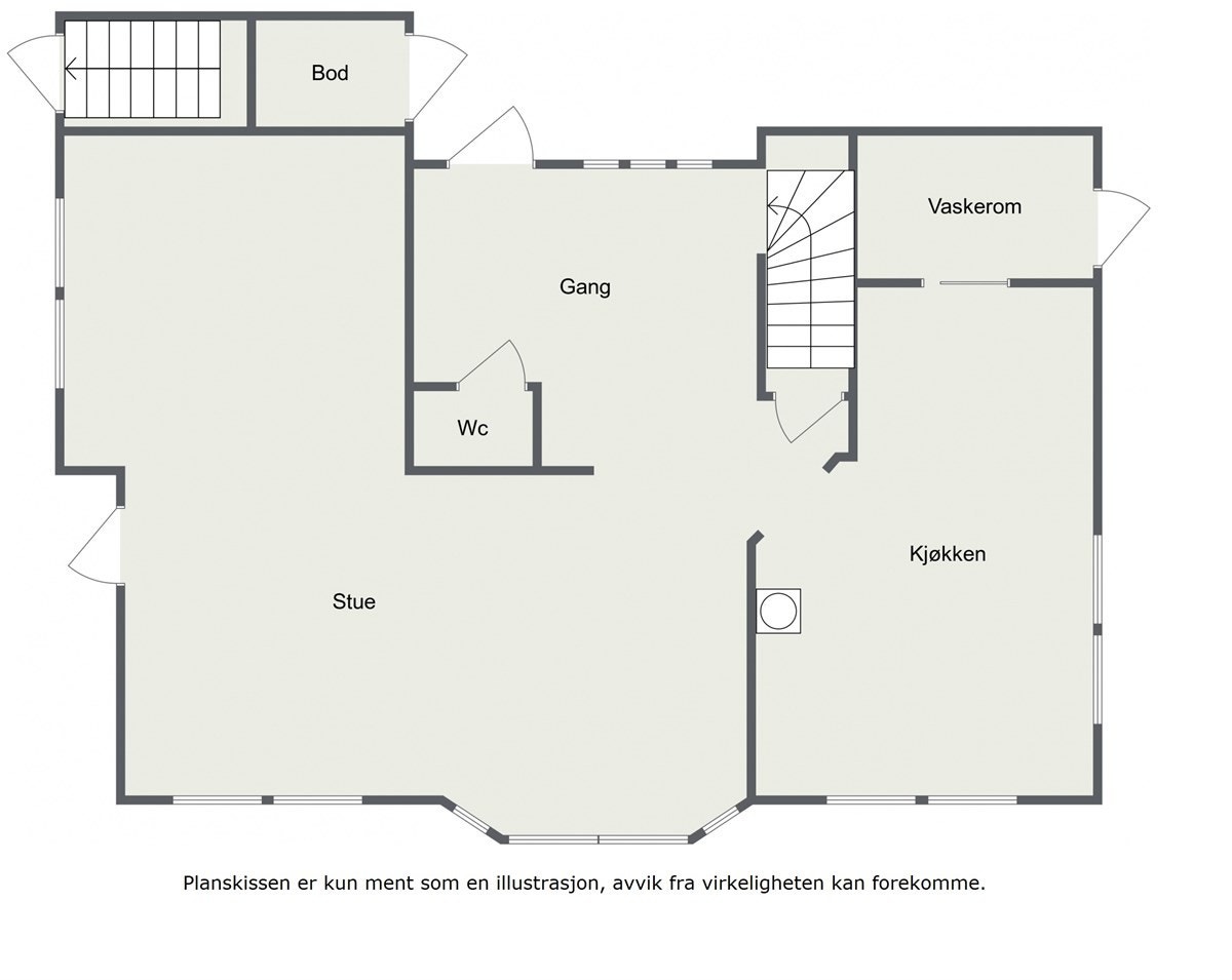 Plantegning 1.Etasje. Galleribilde