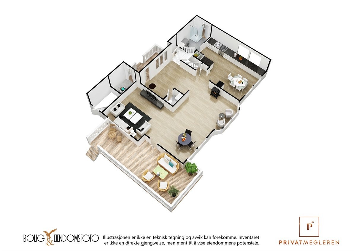 3D planteging 1.Etasje. Galleribilde