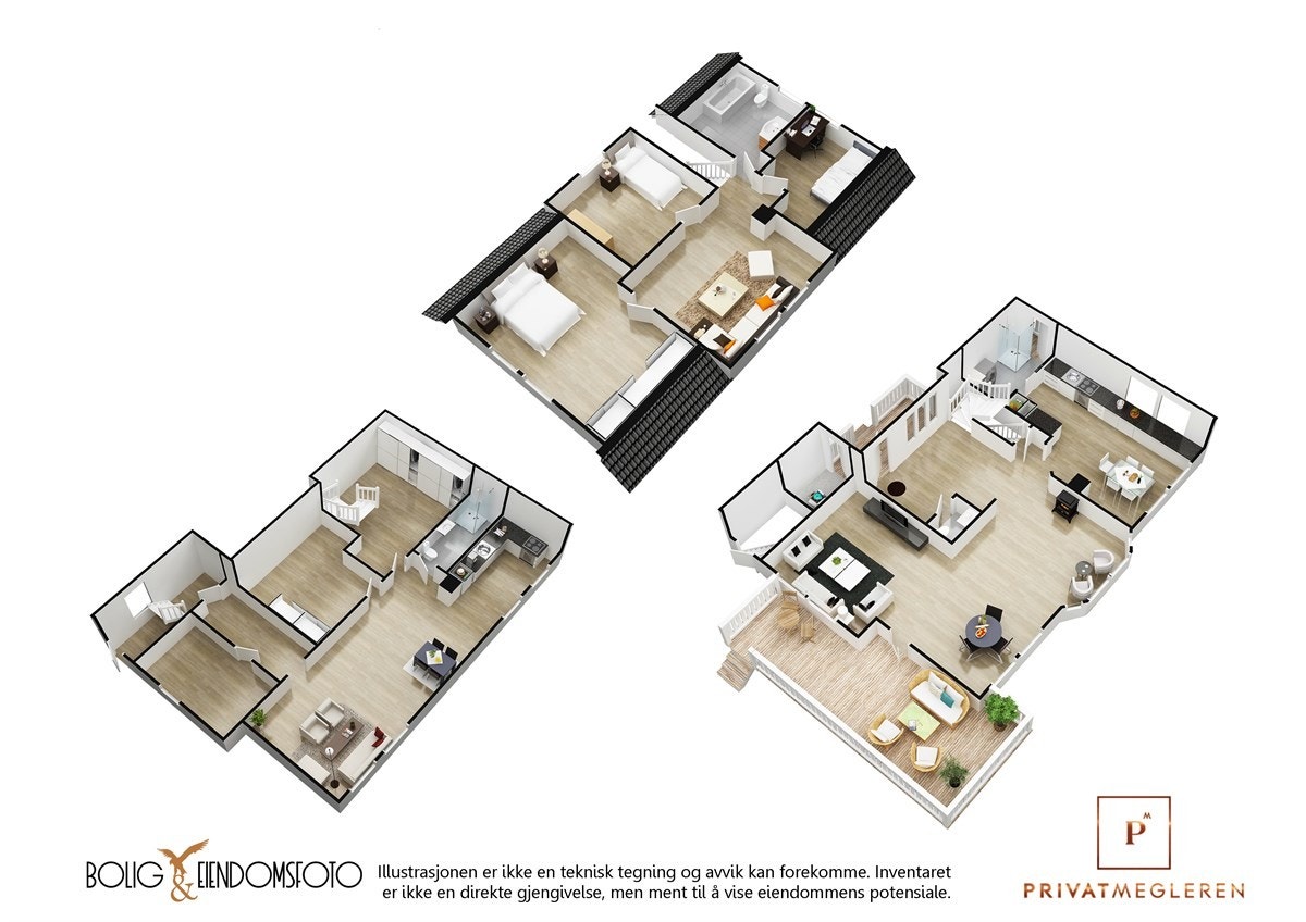 3D plantegning. Galleribilde