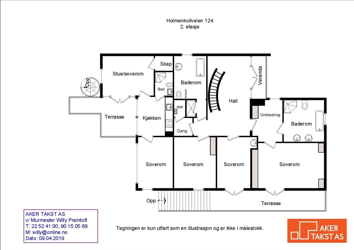Plantegning 2. etasje Galleribilde