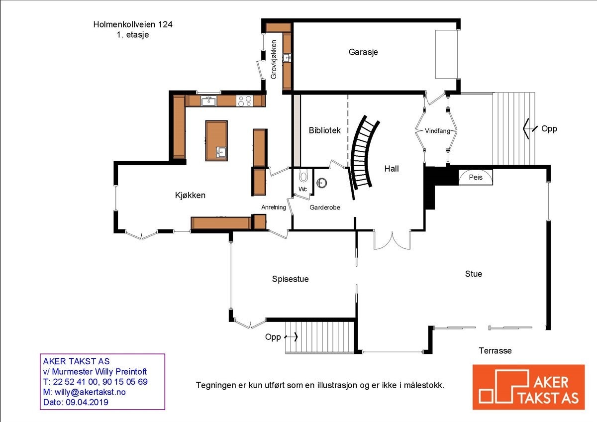 Plantegning 1. etasje Galleribilde