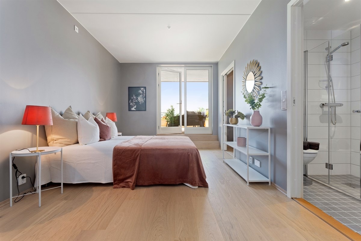 Dette er soverommet for den som elsker luksus i hverdagen. Galleribilde