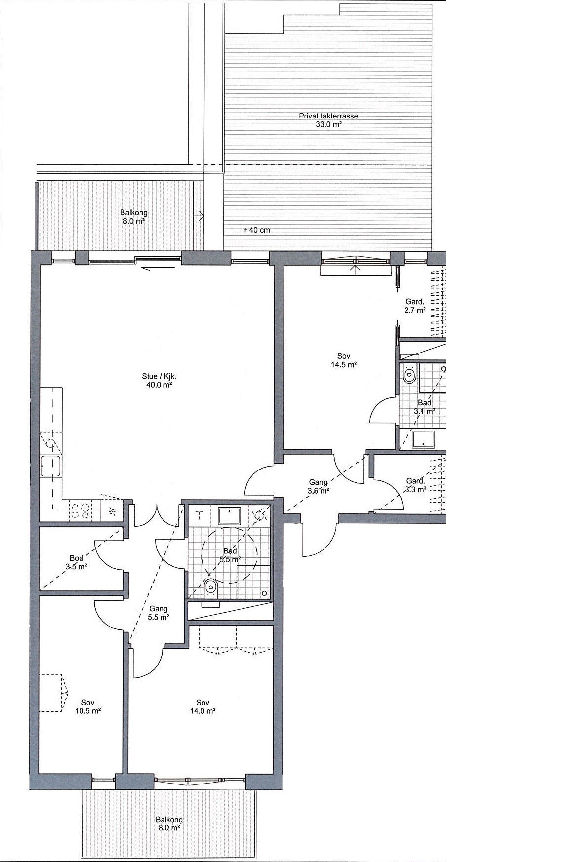 Leiligheten har en svært god planløsning. Galleribilde