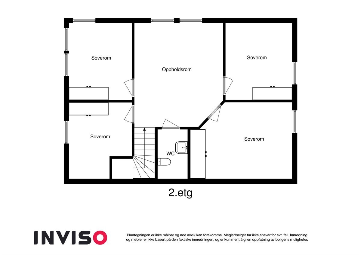 Plantegning andre etasje. Galleribilde