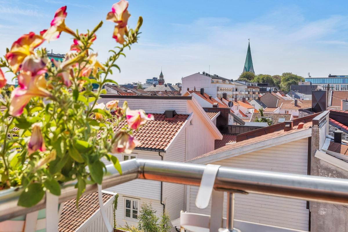 Utsikt fra takterrasse Galleribilde