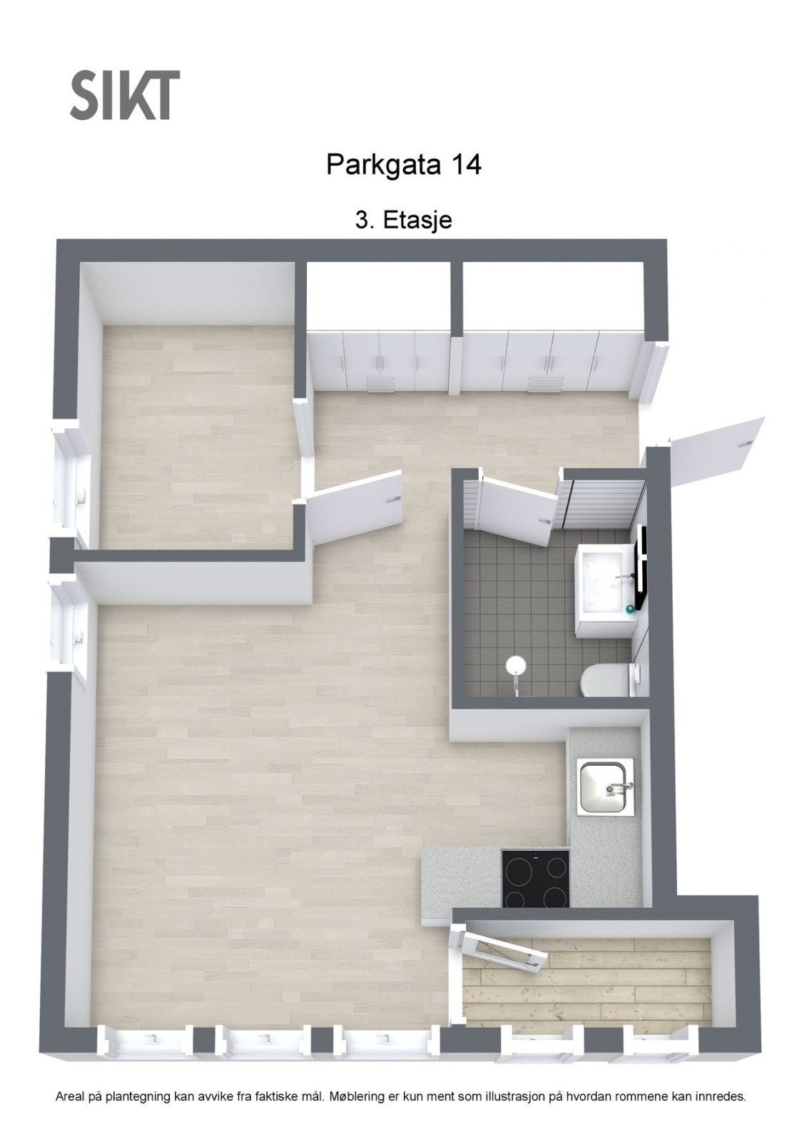 Plantegning 3D Galleribilde
