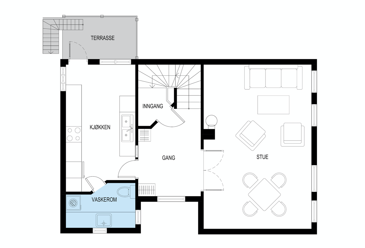 Plantegning 3. etasje Galleribilde
