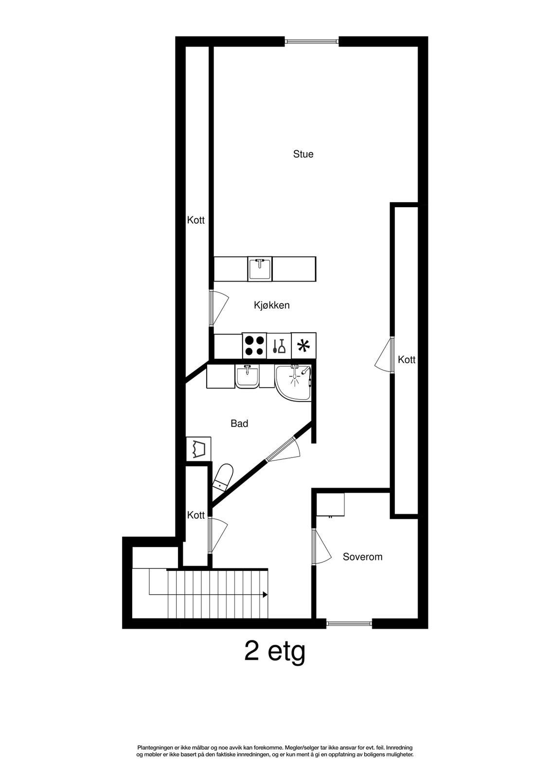 Plantegning 2D - leilighet Galleribilde