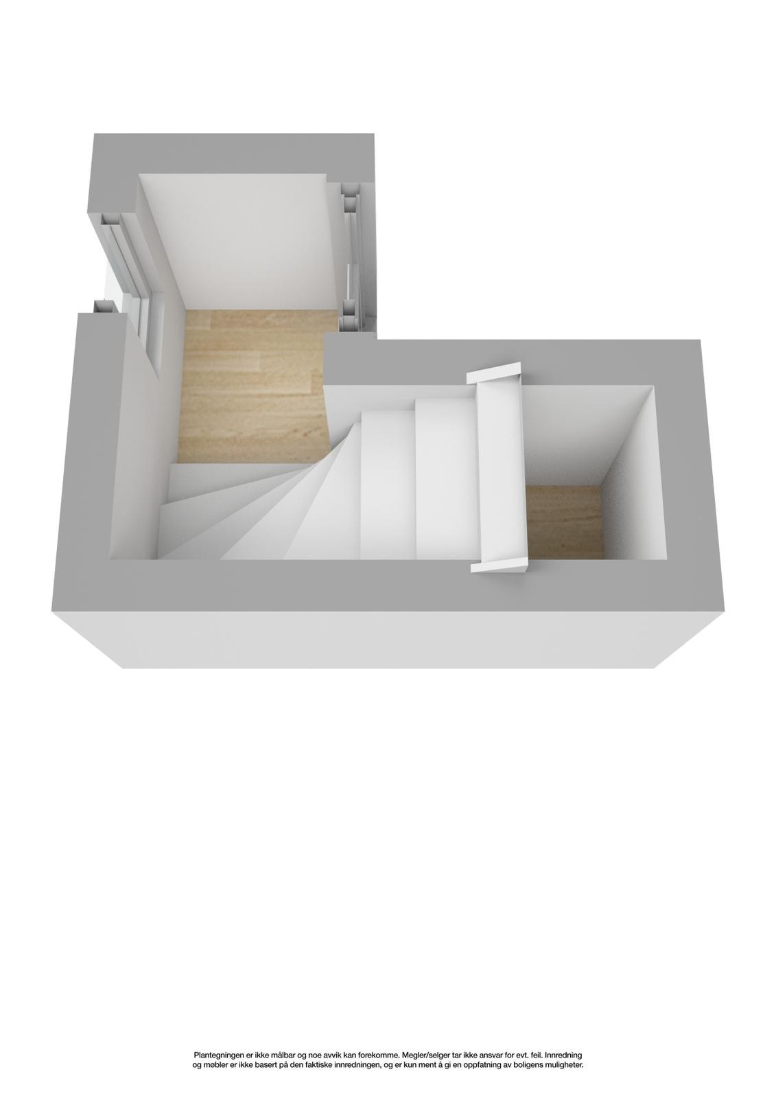 Plantegning 3D - entré/trappegang Galleribilde