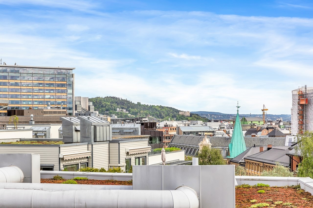Utsikt fra takterrassen. Galleribilde