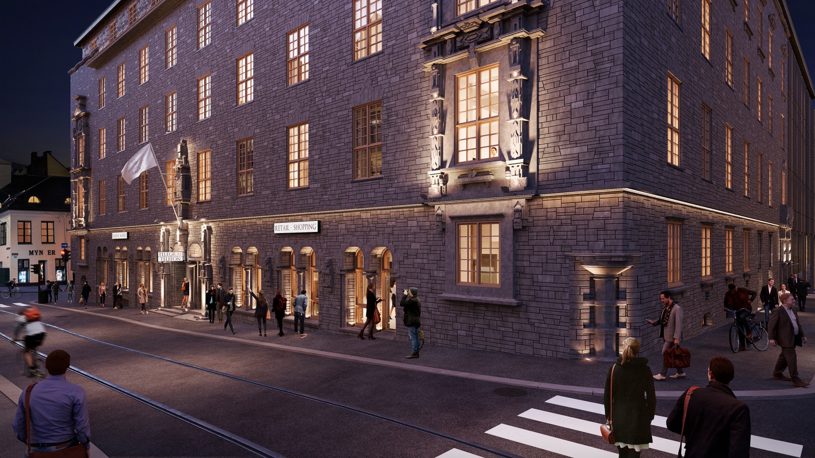Retail på hjørnet av Nedre Slottsgate Galleribilde