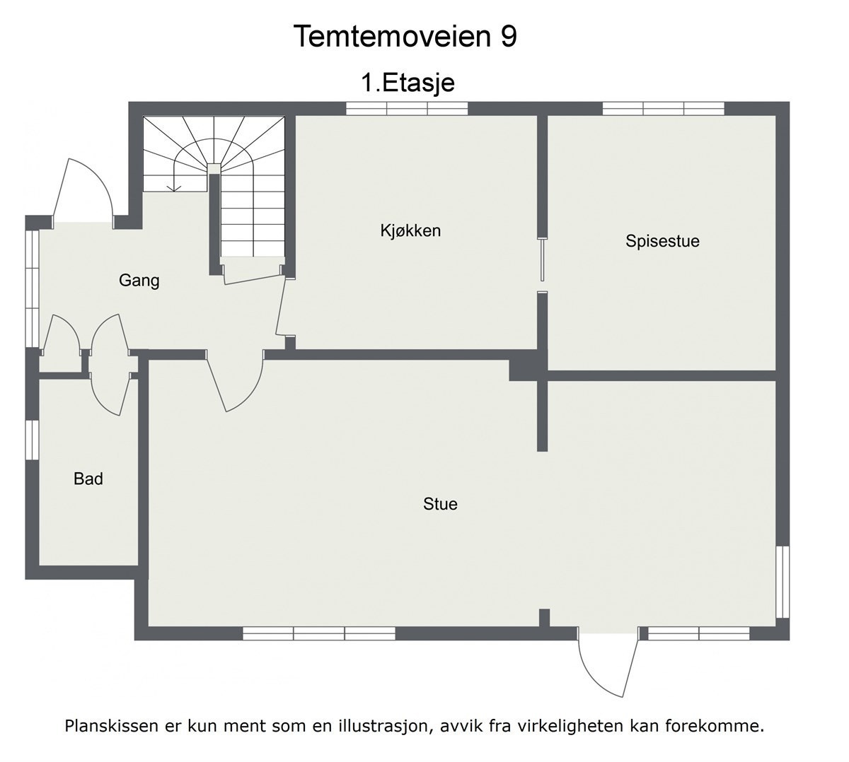 Plantegning 1.Etasje. Galleribilde