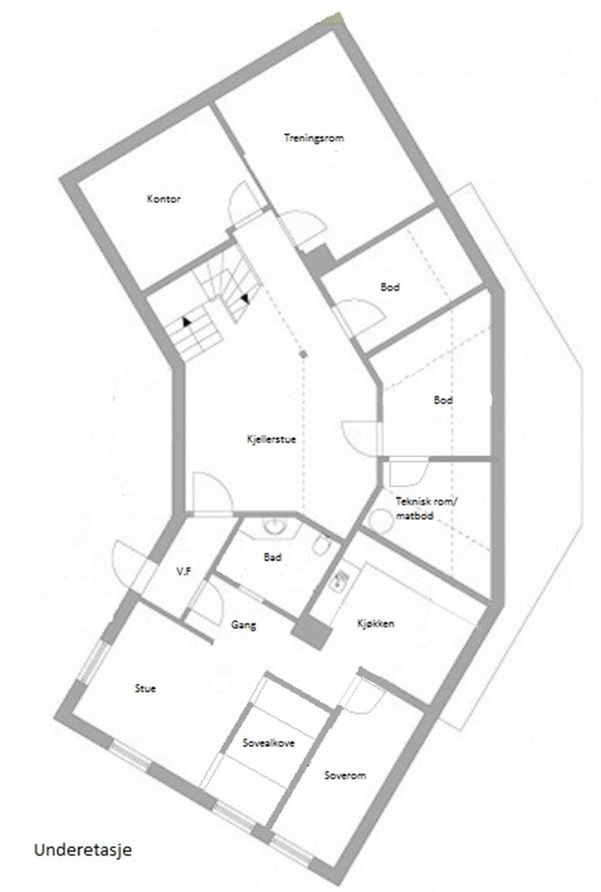Plan underetasje Galleribilde