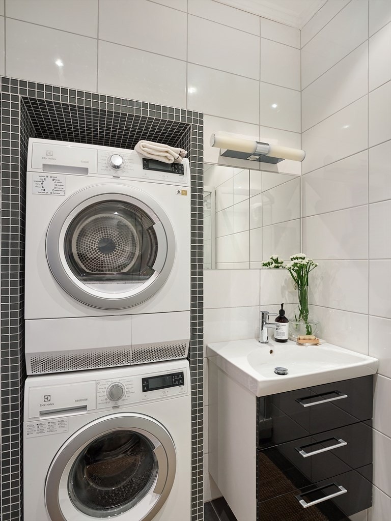 Opplegg for vaskemaskin og tørketrommel Galleribilde