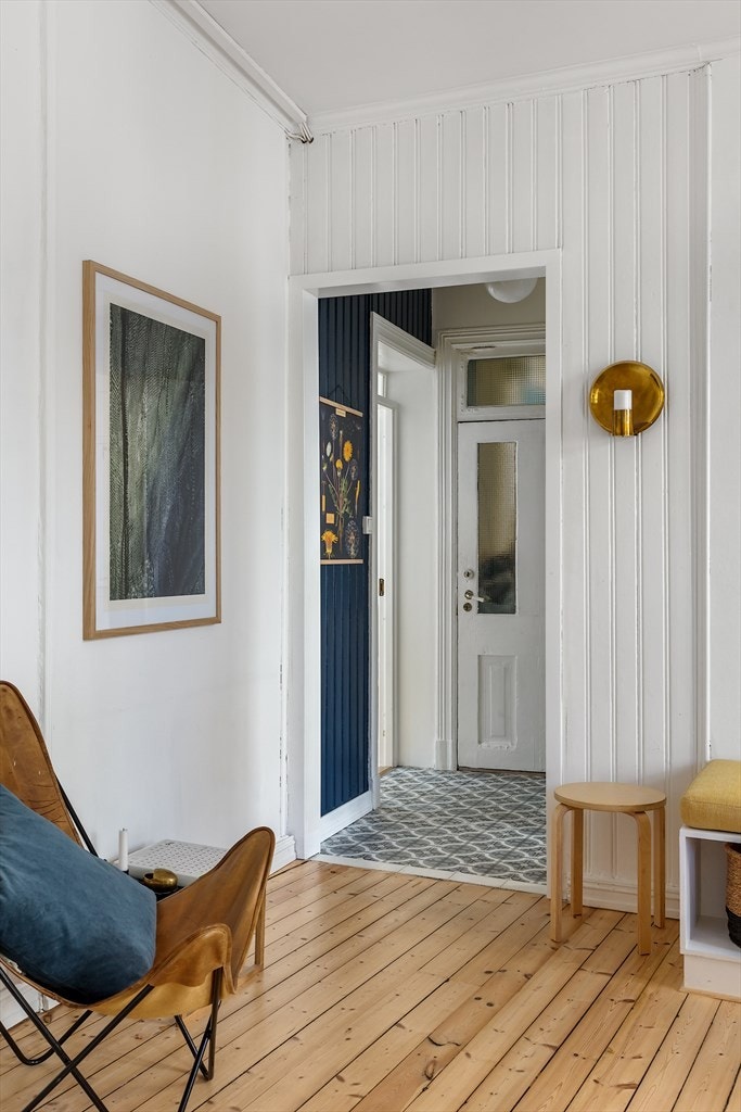 Lekre Terrazzofliser lagt i gang og mellomgang. Galleribilde