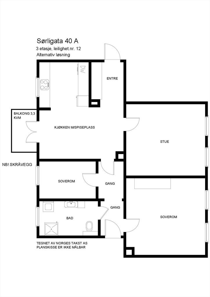 Alternativ plantegning Galleribilde