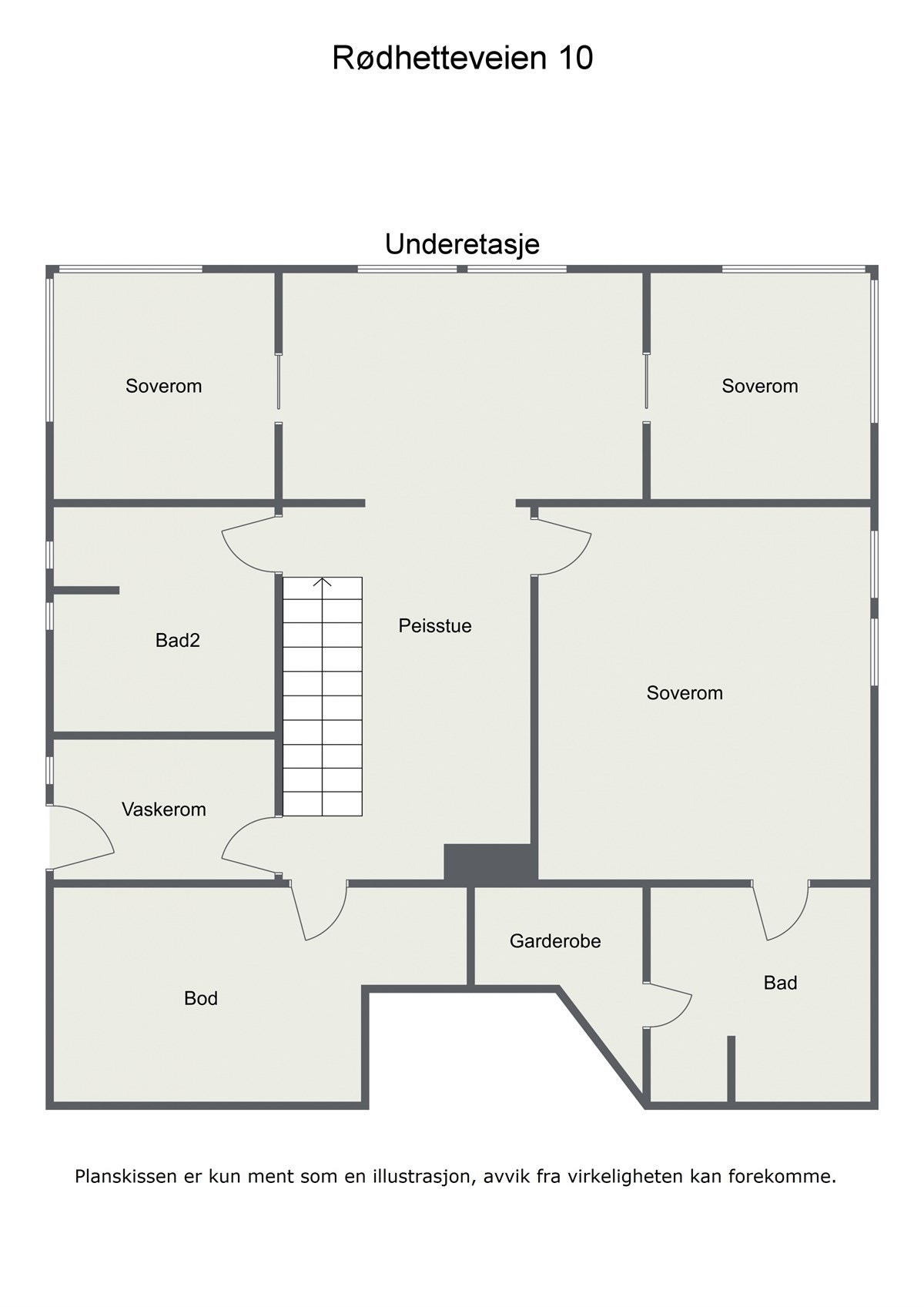 Plantegning underetasje. Galleribilde