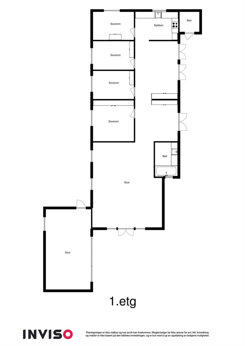 Plantegning 1.etg. i huset Galleribilde