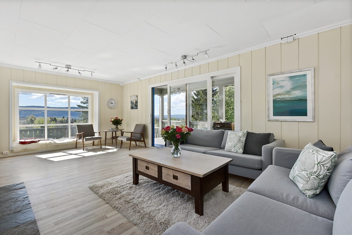 Romslig stue. Galleribilde