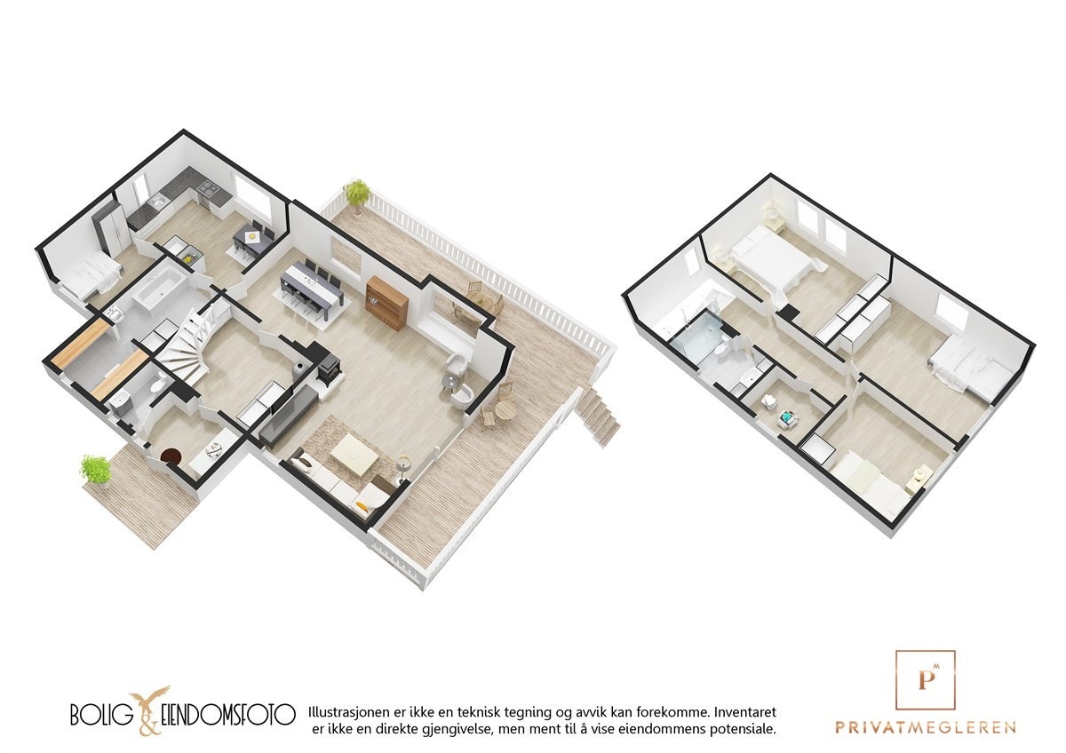 3D plantegning. Galleribilde