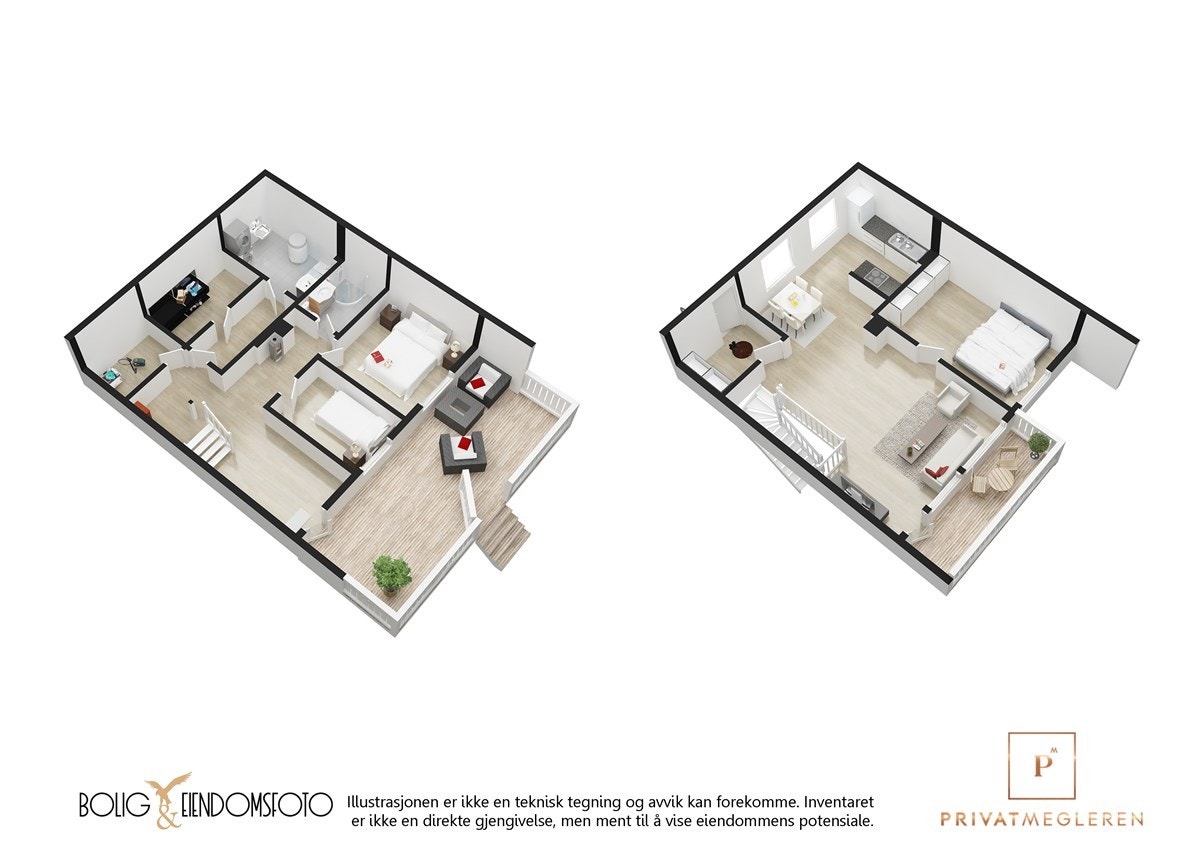 3D plantegning. Galleribilde