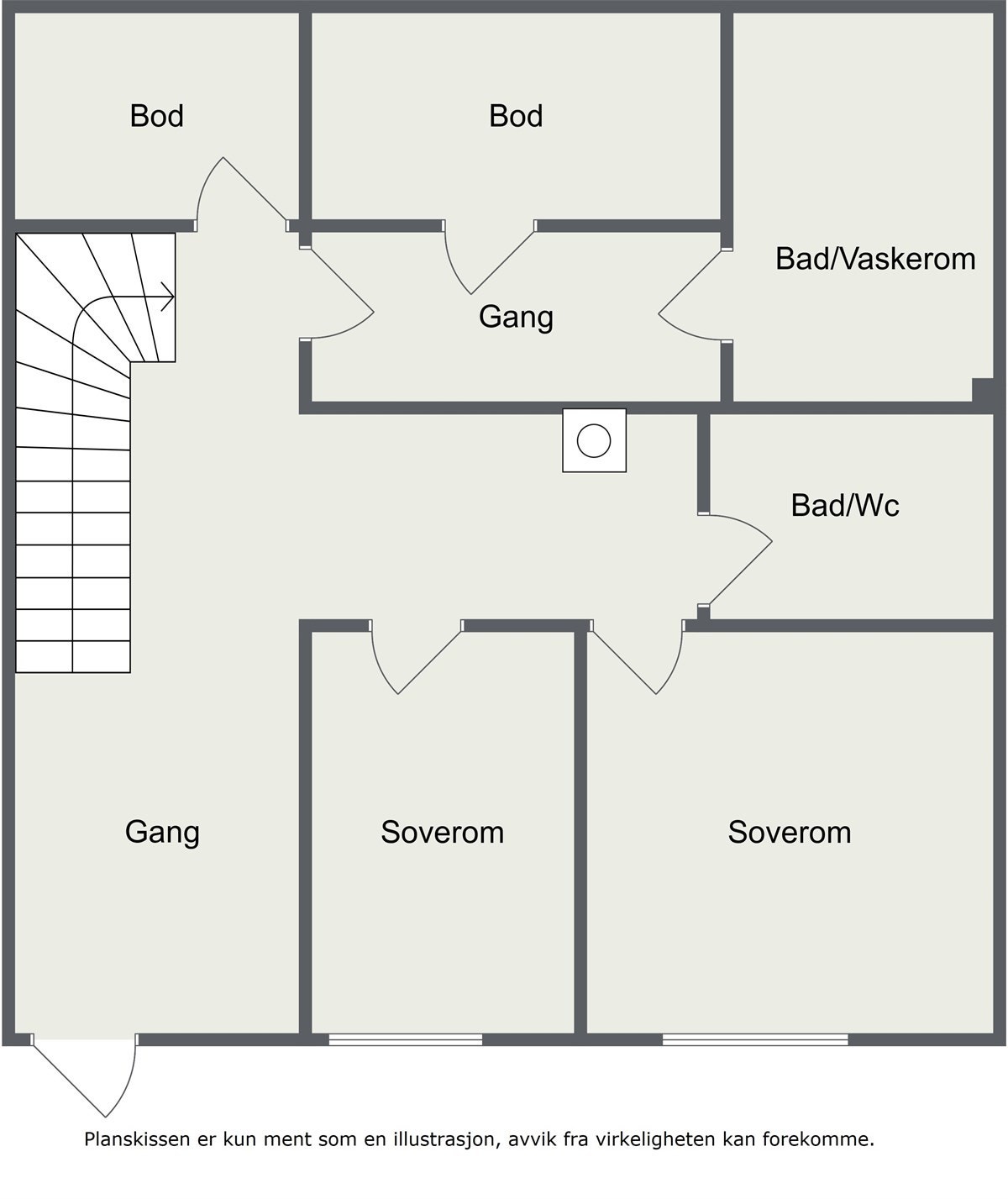 Plantegning U.Etasje. Galleribilde