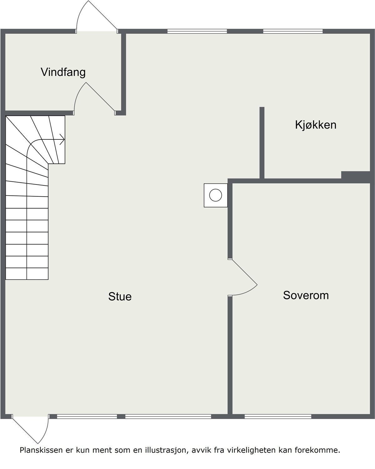Plantegning 1.Etasje. Galleribilde