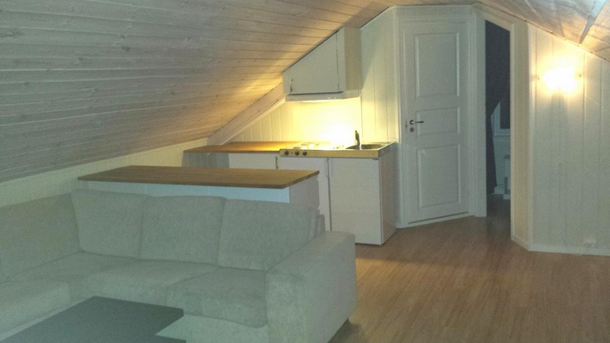 Stue i utleiedel loftsetasje (private bilder)