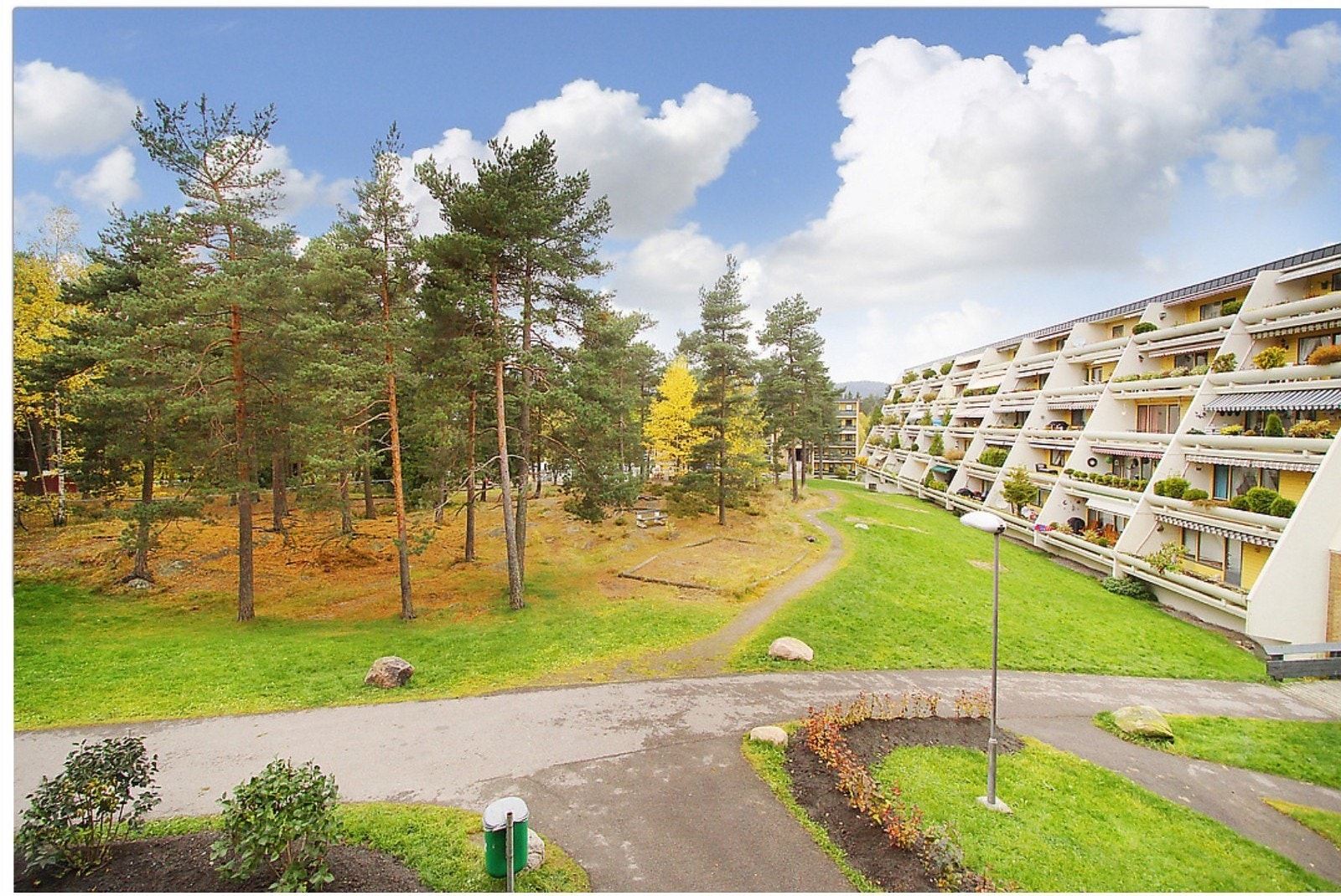 Nabolag fra balkong Galleribilde