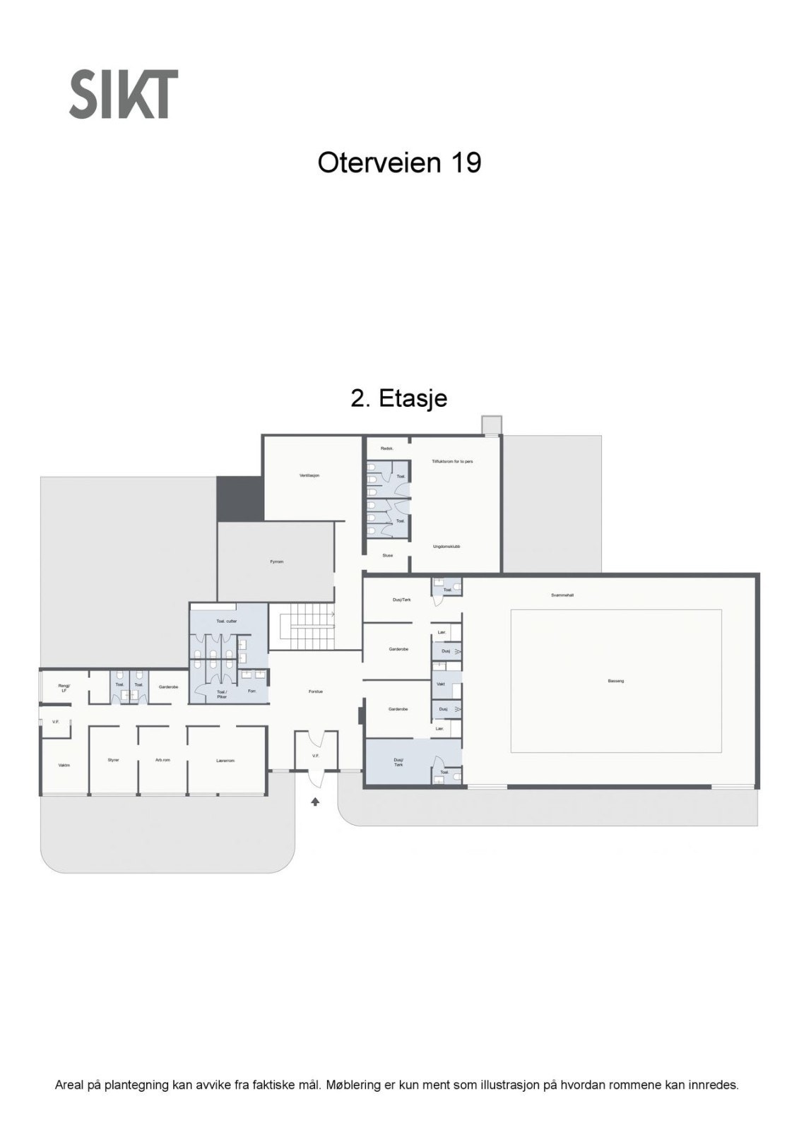 Floorplan letterhead - Oterveien 19 - 2. Etasje - 2D Floor Plan Galleribilde