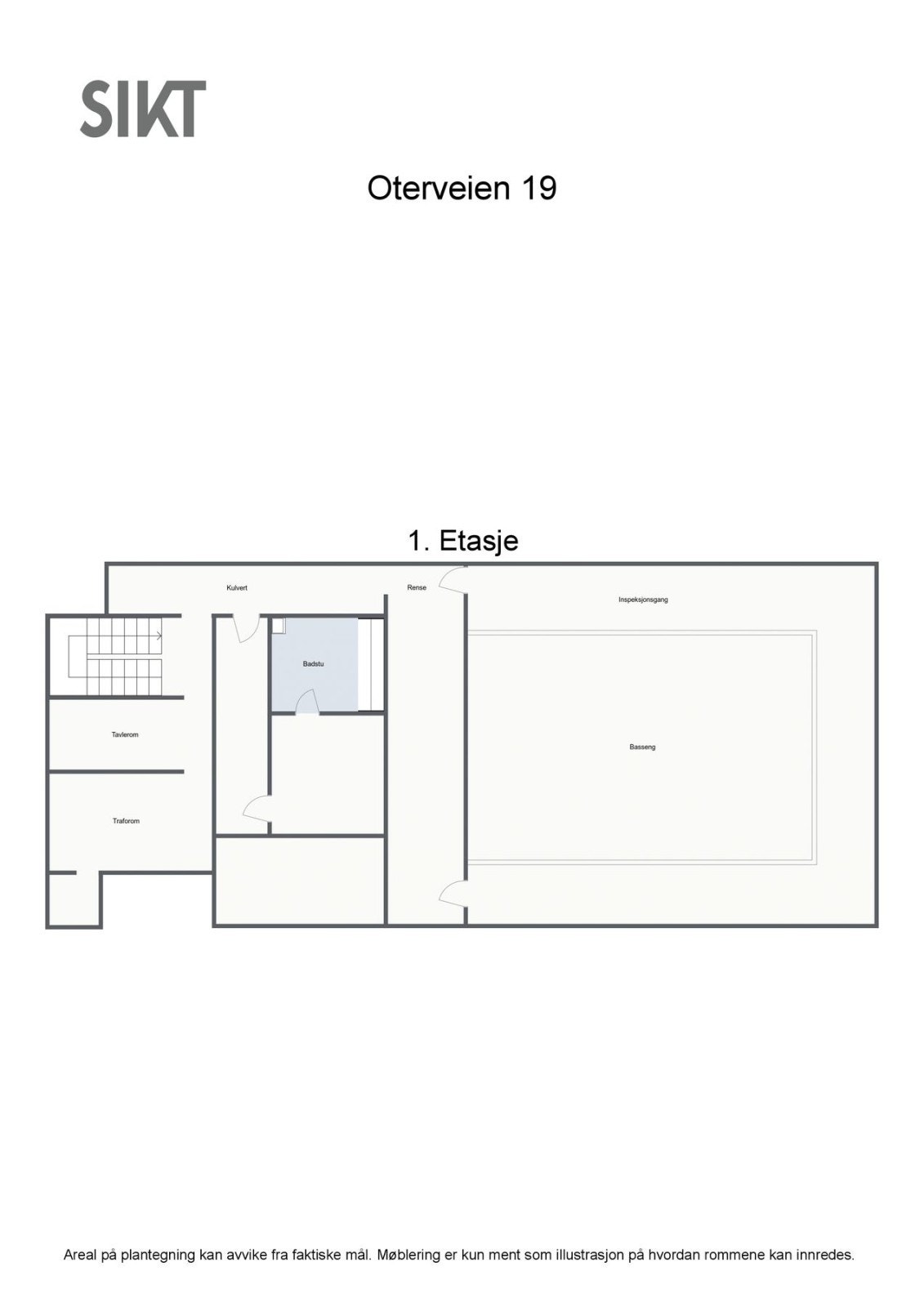 Floorplan letterhead - Oterveien 19 - 1. Etasje - 2D Floor Plan Galleribilde