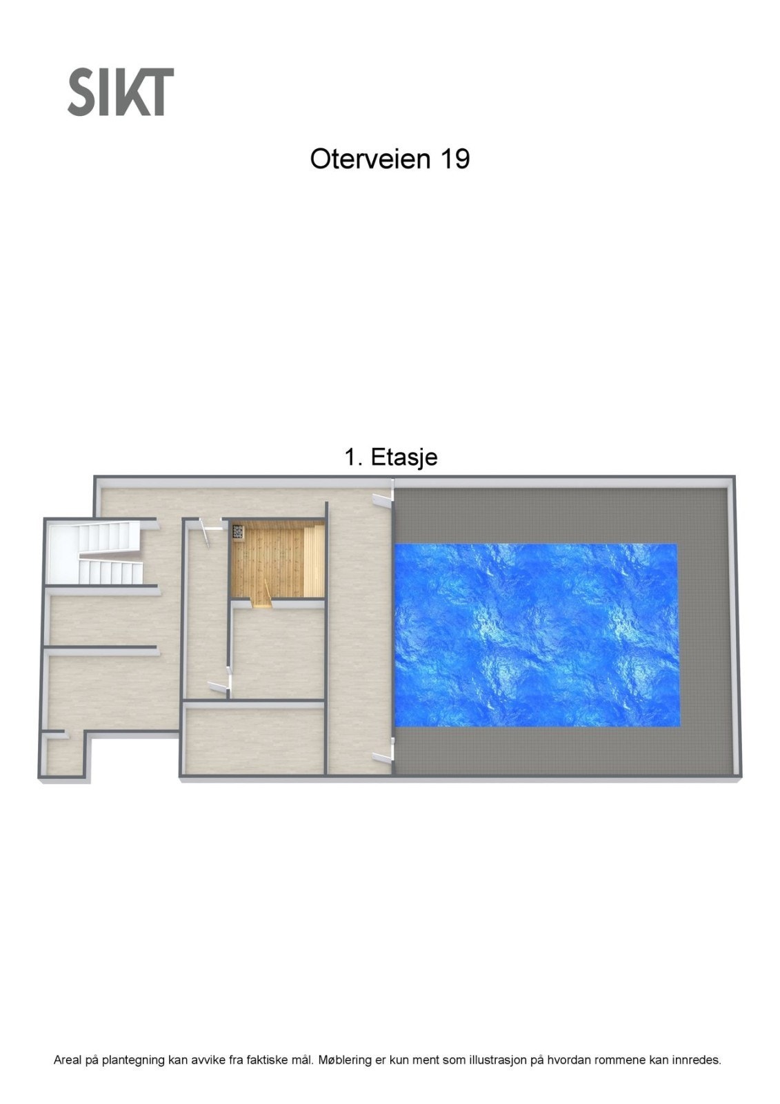 Floorplan letterhead - Oterveien 19 - 1. Etasje - 3D Floor Plan Galleribilde
