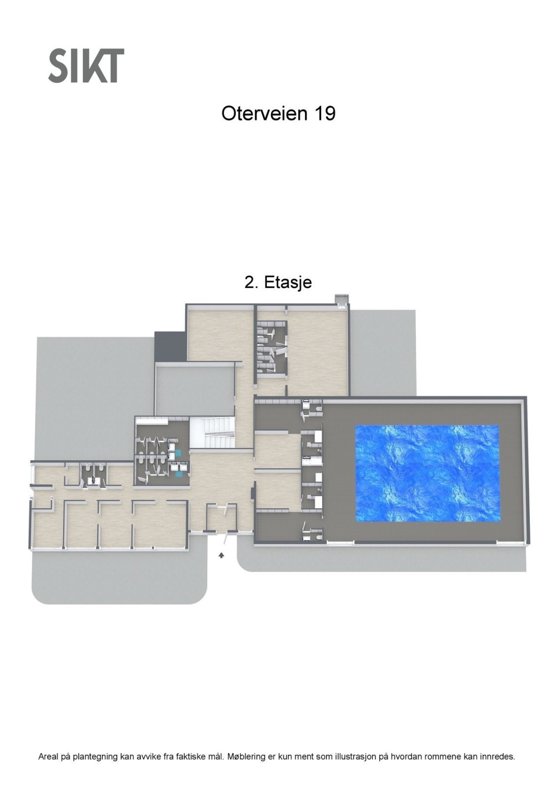 Floorplan letterhead - Oterveien 19 - 2. Etasje - 3D Floor Plan Galleribilde