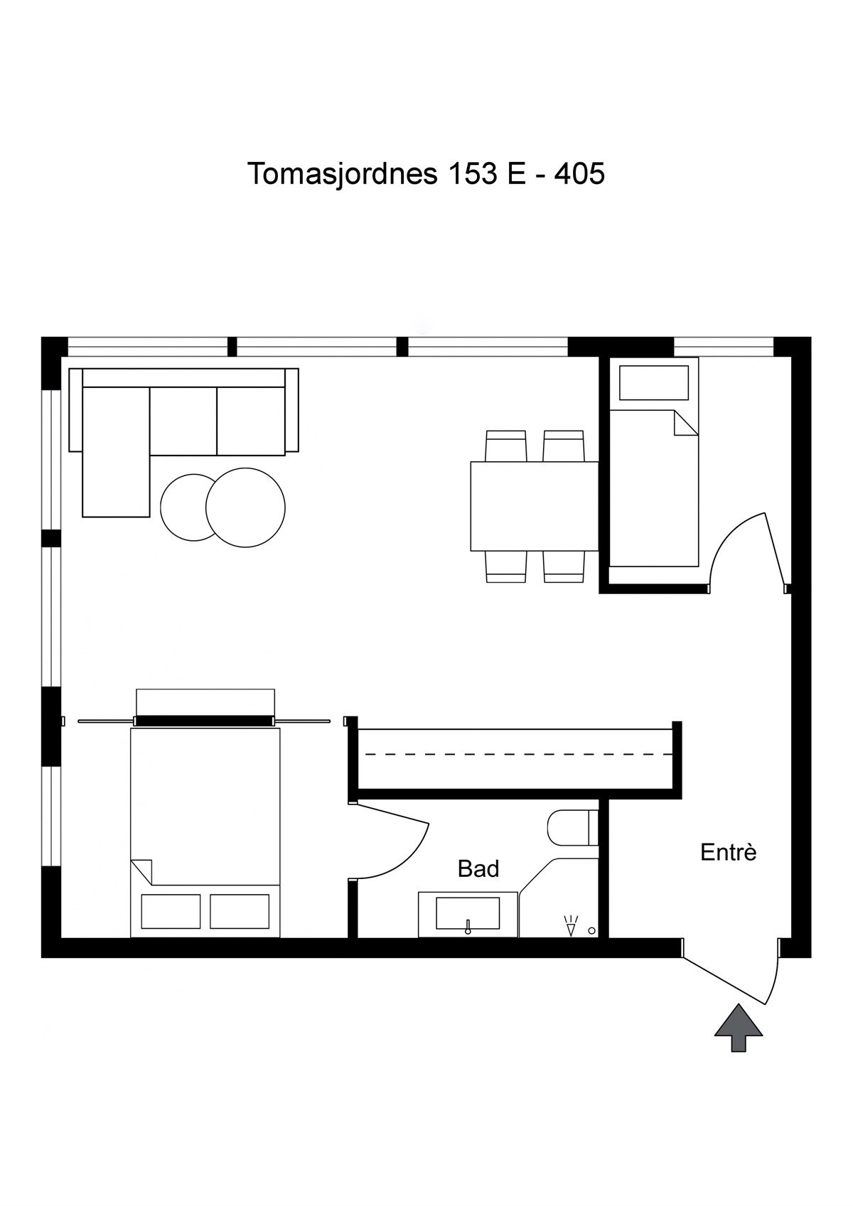 Tomasjordnes 153 E - 405 - Planskisse (1 of 1)