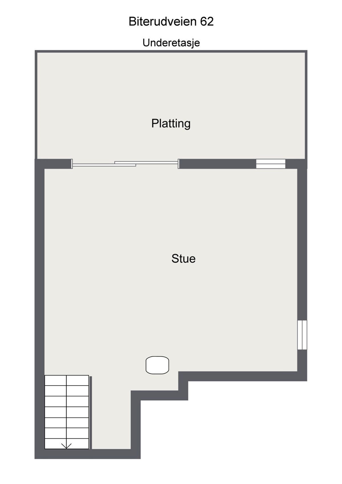 Plantegning underetasje Galleribilde