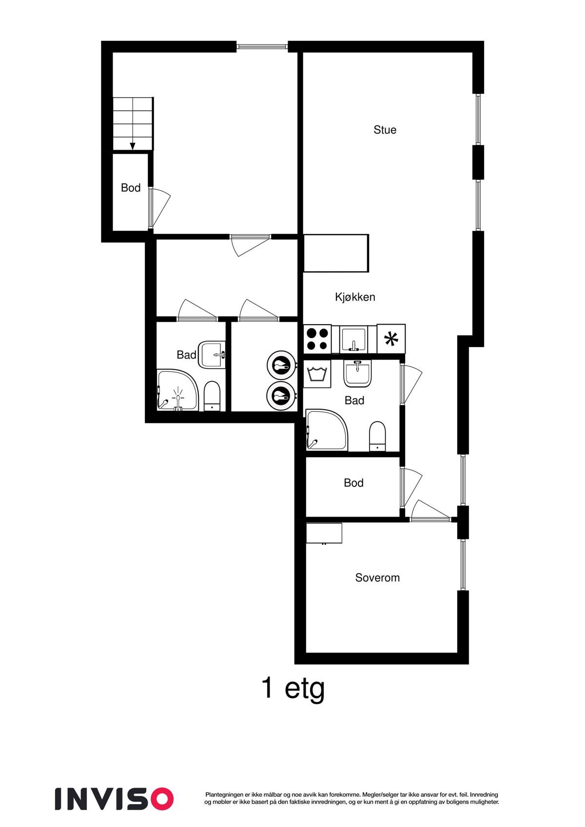 Planskisse Stymannsvegen 56 første etasje