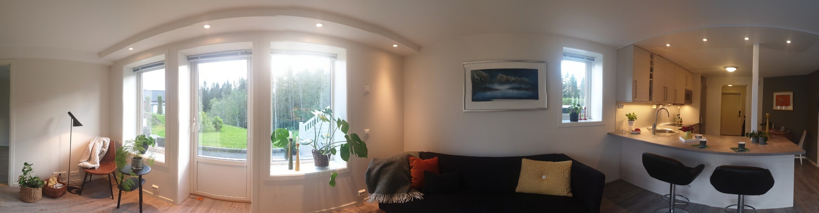 Panorama Stue og Kjøkken Galleribilde